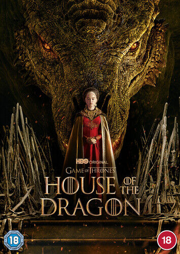 House of the Dragon (2022) DVD, Paddy Considine, Aldersgrense 18, 5 disker