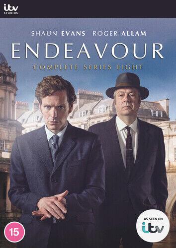 Endeavour: Komplett Sesong Åtte DVD (2021) Shaun Evans Aldersgrense 15, 2 disker