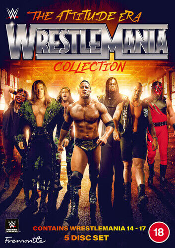 WWE: The Attitude Era Wrestlemania Collection DVD (2021) – 5 skivor