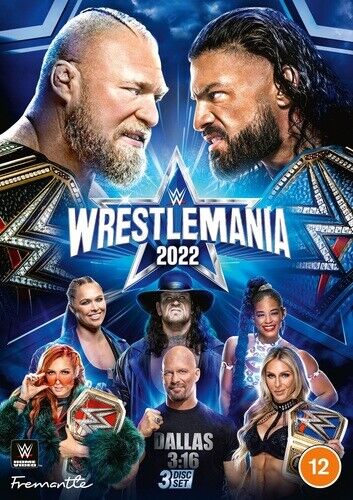 WWE: Wrestlemania 38 DVD (2022) – Wrestling med Roman Reigns, 3 diske