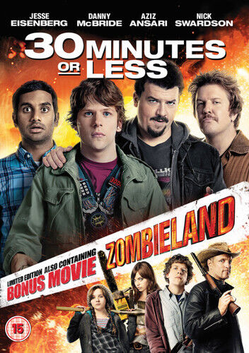 30 Minutes Or Less/Zombieland DVD (2012) Jesse Eisenberg, Fleischer (DIR) Cert Region 2 Brand New