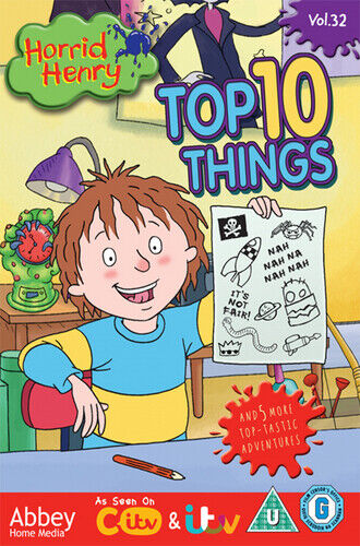 Horrid Henry: Top Ten Things DVD (2018) Francesca Simon Cert U Region 2 Brand New