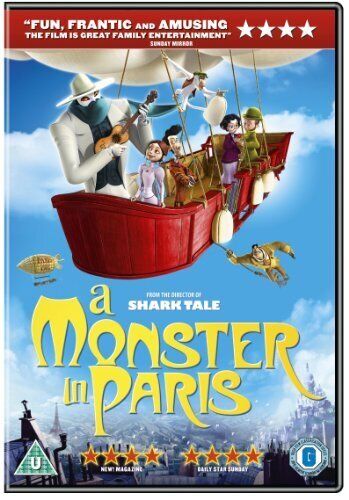 A Monster in Paris DVD (2012) Bibo Bergeron Cert U Region 2 Brand New
