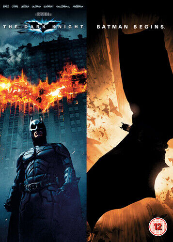 Batman Begins/The Dark Knight DVD (2012) Christian Bale, Nolan (DIR) Cert 12 4 Region 2 Brand New