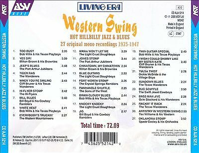 Various Artists : Western Swing: Hot Hillbilly Jazz & Blue CD Pre-Owned