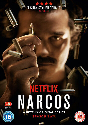 Narcos: The Complete Season Two DVD (2017) Wagner Moura Cert 15 3 Discs Region 2 Brand New