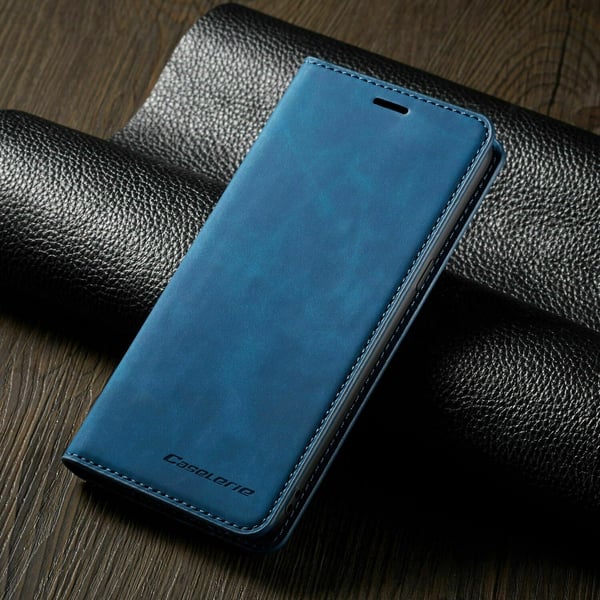 Wallet Case Leather Flip Phone Cover Stand Samsung Galaxy S21 Blue