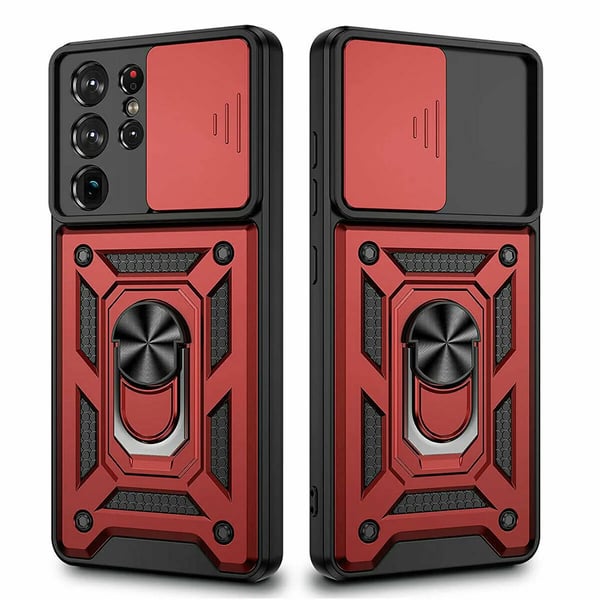 Case Ring Shockproof Magnetic Phone Cover Samsung Galaxy S22 Red