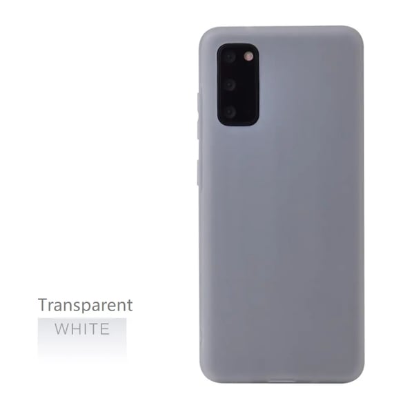 Soft Matte TPU Silicone Phone Case Cover Samsung Galaxy S20 Plus White
