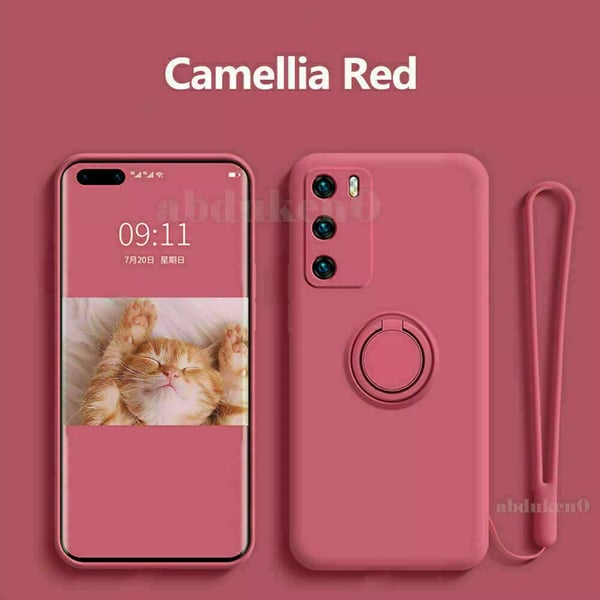 Case Shockproof Magnetic Ring Phone Cover Samsung Galaxy A52 5G Camellia Red