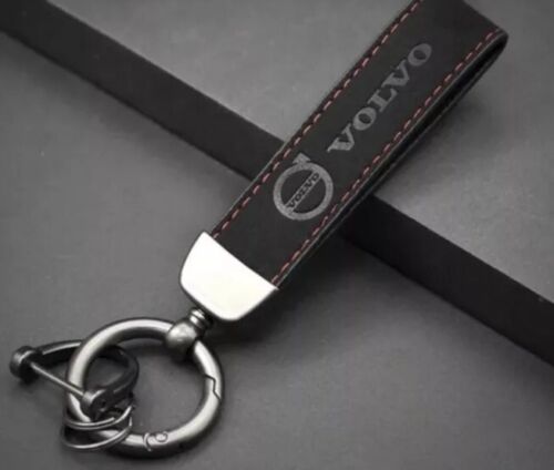 Genuine Leather Car Keychain/Strap - Volvo - O Ring. Perfect Father's Day Gift.