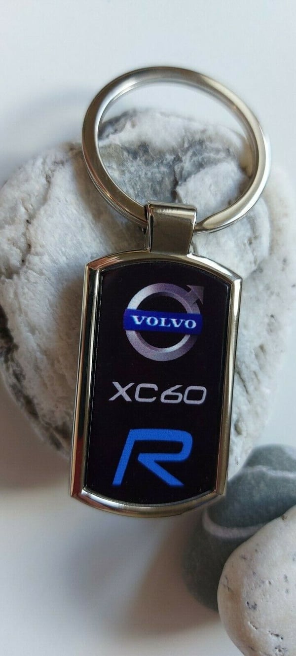 Volvo XC60 R keyring free gift box chrome metal birthday gifts accessories