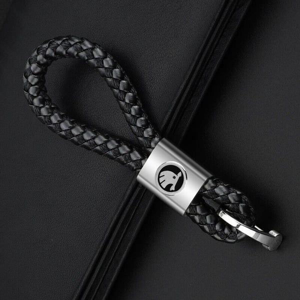 SKODA Luxury leather Braided keyring key chain fob Gift