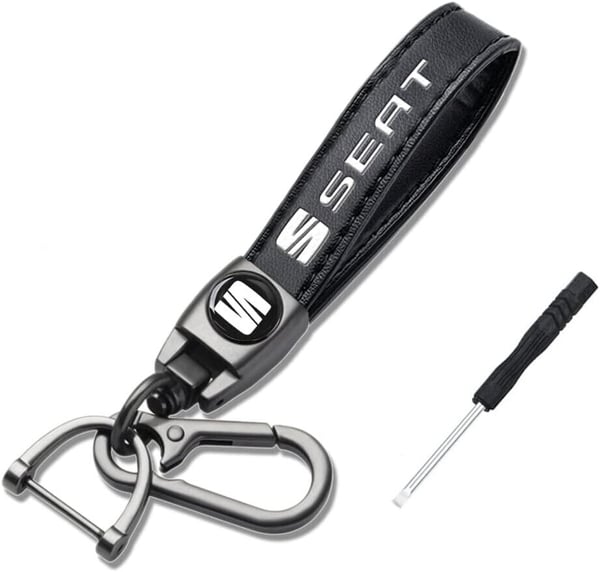 SEAT Leon Ibiza cupra Metal Leather style Luxury key chain High Quality Key Ring
