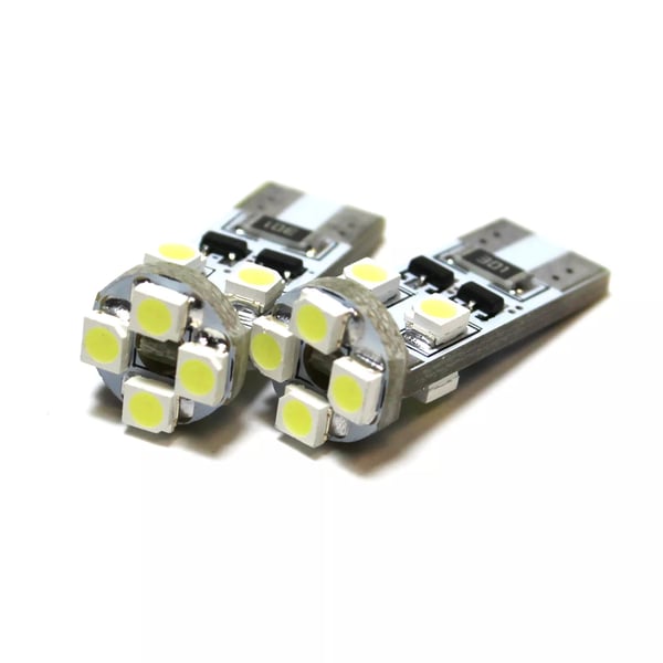 2x Toyota Corolla ZZE Bright Xenon White 8SMD LED Canbus Number Plate Bulbs
