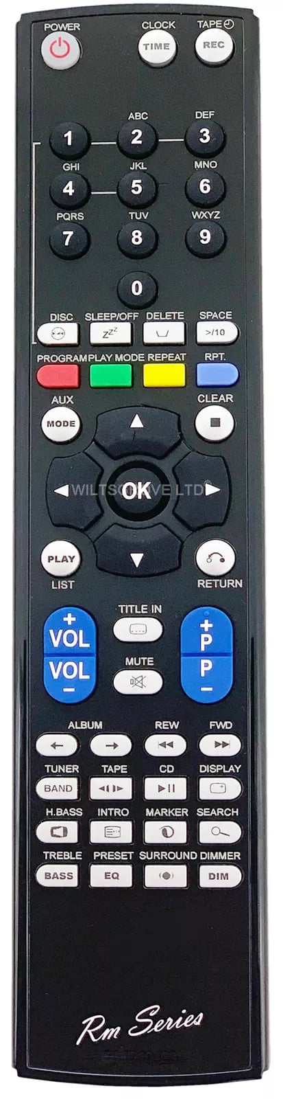 RM Series Remote Control fits PANASONIC SAPM31ES SA-PM31E-S SAPM31GDS