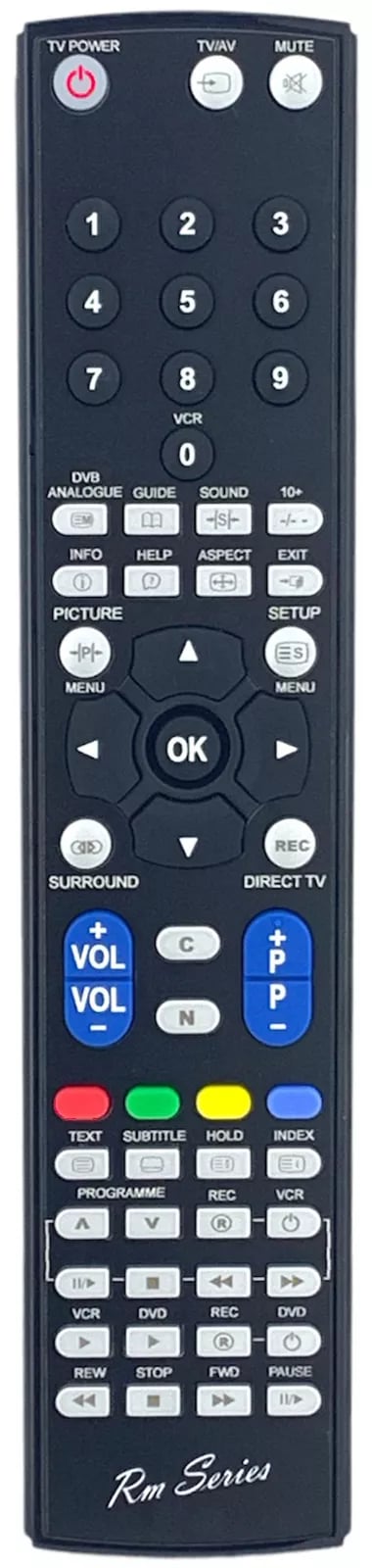 RM Series Remote Control fits PANASONIC EUR511252 EUR511270 EUR511320 EUR7628010