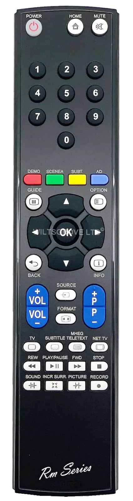 RM Series Remote Control fits PHILIPS 19PFL3404D/05 19PFL3404D/12 19PFL3404D05