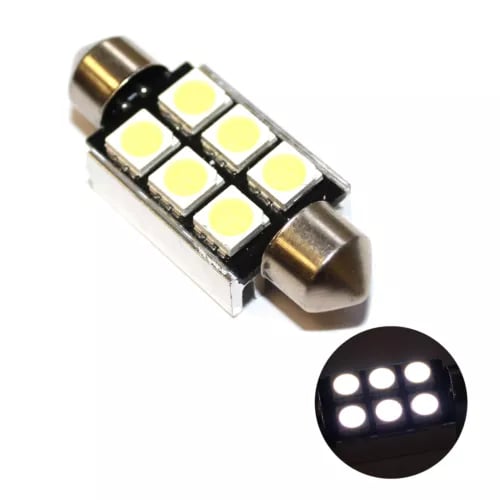 Fits Mercedes Viano W639 3.5 126 White 6-SMD LED 39mm Festoon Number Plate Bulb
