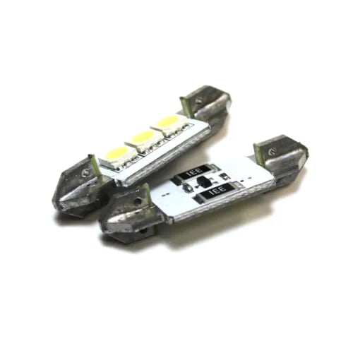 2x Volvo V60 C5W Bright Xenon White 3SMD LED Canbus Number Plate Light Bulbs