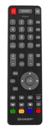 Original Sharp SHW/RMC/0118 TV Remote Control for LC-32CHG4041K LC-40CFG4041K