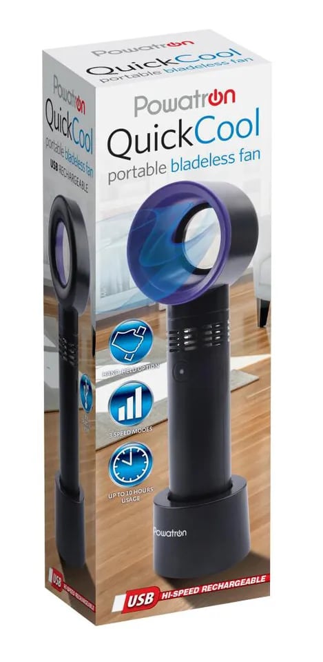 360 Bladeless Fan Hand Held Desktop Mini Portable USB Rechargeable Cooler Fan