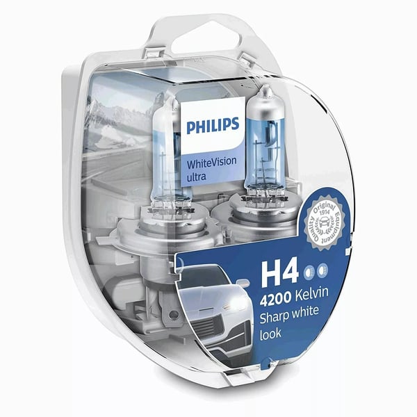 For Mini Cooper D Clubvan R55 Philips WhiteVision Ultra Low / High Beam Bulbs