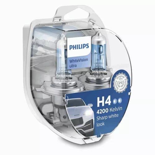 For VW Bora 1J2 Philips WhiteVision Ultra Low / High Beam Headlight Bulbs