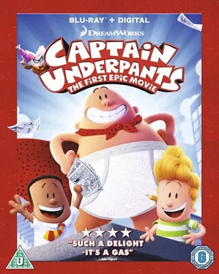 Captain Underpants: The First Epic Movie (2017) David Soren, Letterman Blu-Ray Pre-Owned