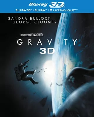 Gravity (2014) George Clooney, Cuarón (DIR) cert 12 2 discs Blu-Ray Pre-Owned