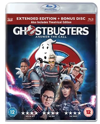 Ghostbusters (2016) Chris Hemsworth, Feig (DIR) cert 12 3 discs Blu-Ray Pre-Owned
