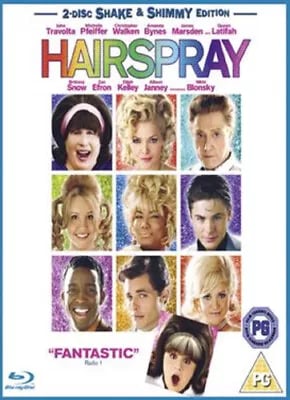 Hairspray (2007) John Travolta, Waters (DIR) cert PG 2 discs Blu-Ray Pre-Owned