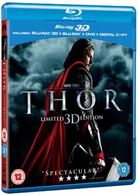 Thor (2011) Natalie Portman, Branagh (DIR) cert 12 3 discs Blu-Ray Pre-Owned