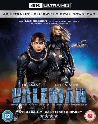 Valerian and the City of a Thousand Planets (2017) Cara Delevingne, Blu-Ray Pre-Owned