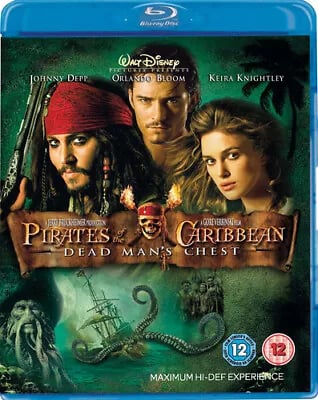 Pirates of the Caribbean: Dead Man's Chest (2007) Johnny Depp, Blu-Ray Pre-Owned