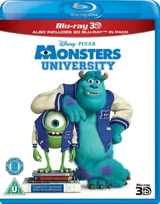 Monsters University (2013) Dan Scanlon cert U 3 discs Blu-Ray Pre-Owned