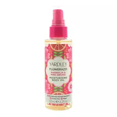 Yardley Flowerazzi Magnolia & Pink Orchid Moisturising Body Oil 125ml Yardley Flowerazzi Magnolia & Pink Orchid Moisturising Body Oil 125ml