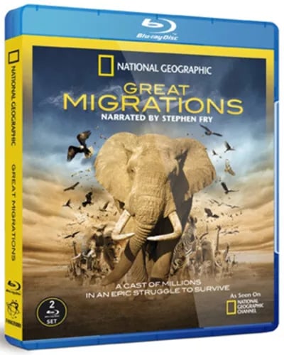 National Geographic: Great Migrations (2011) Stephen Fry cert E 2 discs Blu-Ray Pre-Owned