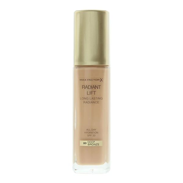 Max Factor Radiant Lift Long Lasting All Day Foundation 30ml - 80 Deep Bronze Max Factor Radiant Lift Long Lasting All Day Foundation 30ml - 80 Deep Bronze