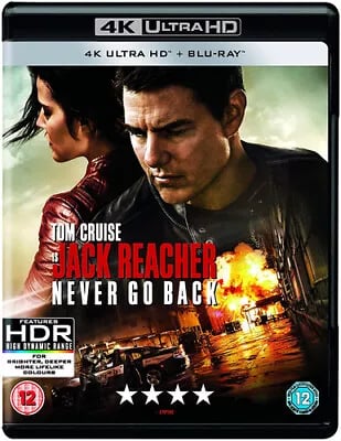 Jack Reacher - Never Go Back DVD (2017) Tom Cruise, Zwick (DIR) cert 12 2 discs Brand New