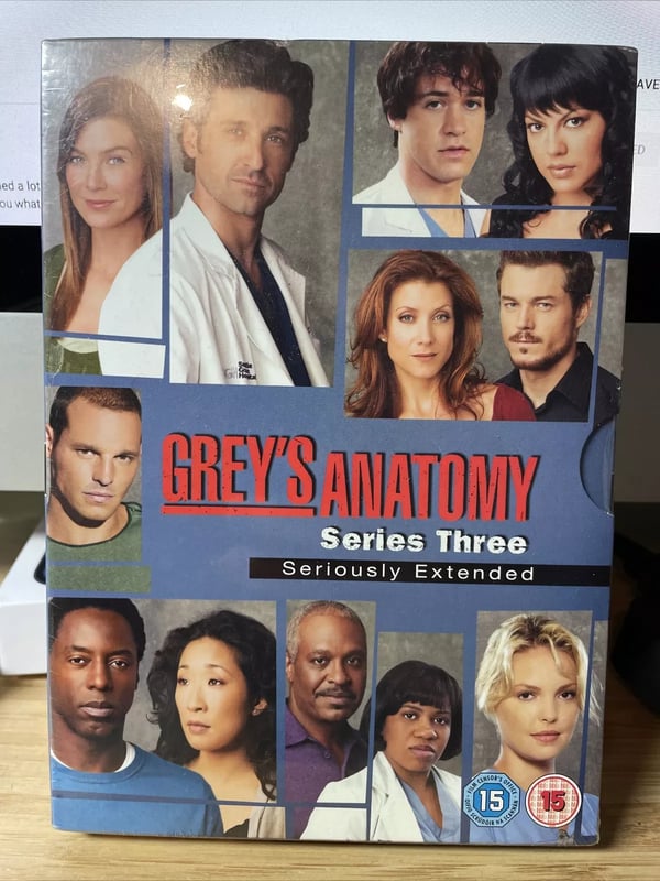 BOXED - Grey's Anatomy: Series 3 - Complete (DVD, 2008, Box Set) Region 2 Brand New BOXED - Grey's Anatomy: Series 3 - Complete (DVD, 2008, Box Set) Region 2 Brand New