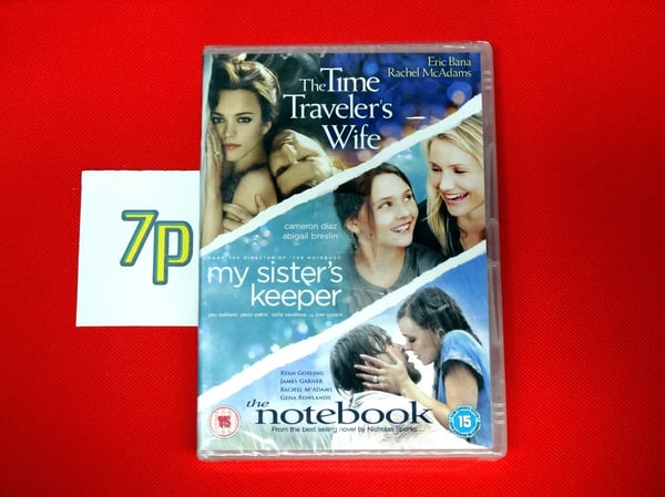 3 MOVIES DVD R2 | The Notebook/Time Travelers Wife/My Sisters Keeper Region 2 Brand New