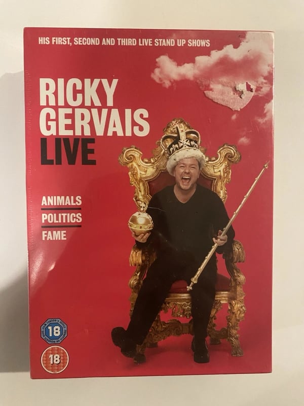 Ricky Gervais - Live - Animals/Politics/Fame (Box Set) (DVD, 2007) Region 2 Brand New