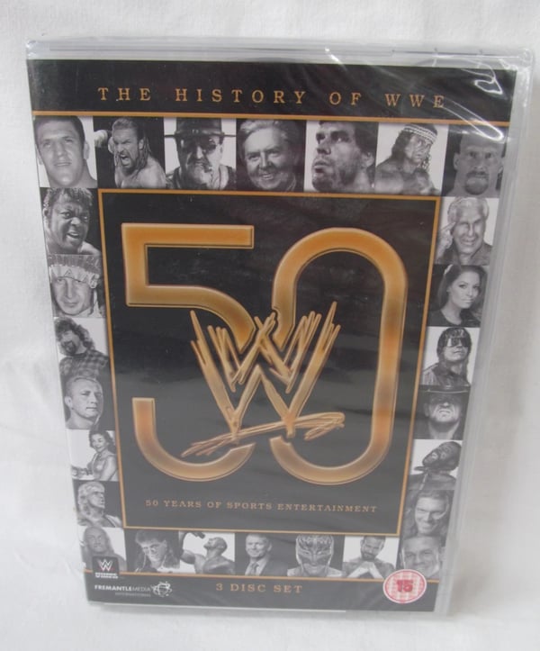 DVD WWE The History of WWE 50 Years of Sport Entertainment Region 2 Brand New