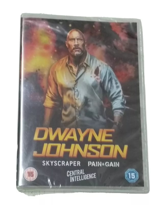 Dwayne Johnson: Skyscraper/ Central Intelligence/ Pain And; Gain DVD (2020) Region 2 Brand New