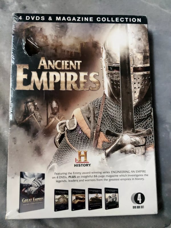 Ancient Empires 4 Dvds & Magazine Collection (in Large box, magazine size/A4) Region 2 Brand New