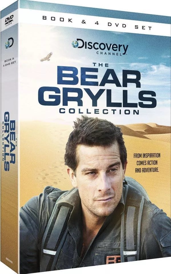 THE BEAR GRYLLS COLLECTION - BOOK & 4 DVD SET, ESCAPE FROM HELL & TRUE GRIT BOOK Region 2 Brand New