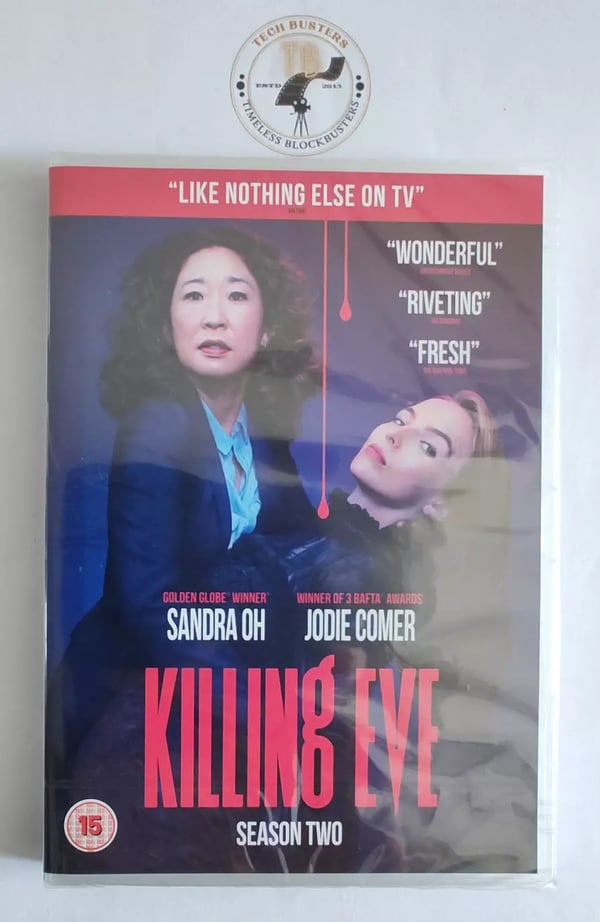 Killing Eve Sæson 2 DVD Box Sæt med Sandra Oh & Jodie Comer