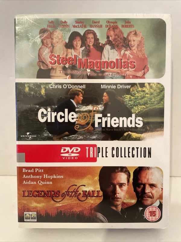 Legends Of The Fall, Steel Magnolias, Circle Of Friends, DVD Triple Collection Region 2 Brand New