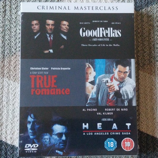 Goodfellas, True Romance & Heat DVD Boxset Region 2 Brand New